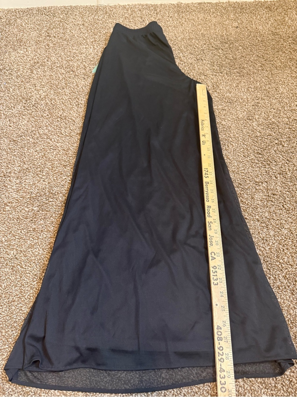 NEW MSK Black Sheer Palazzo Pants Large - Picture 7 of 8